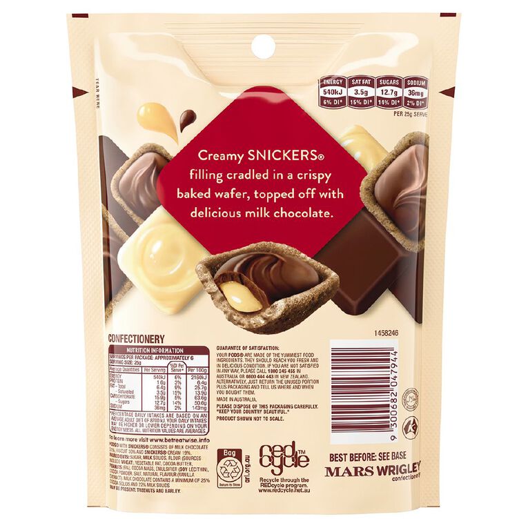 Pods Snickers Chocolate Bag 160g, , hi-res