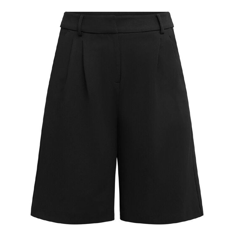 H&H Women's Tailored Smart Shorts, Black, hi-res