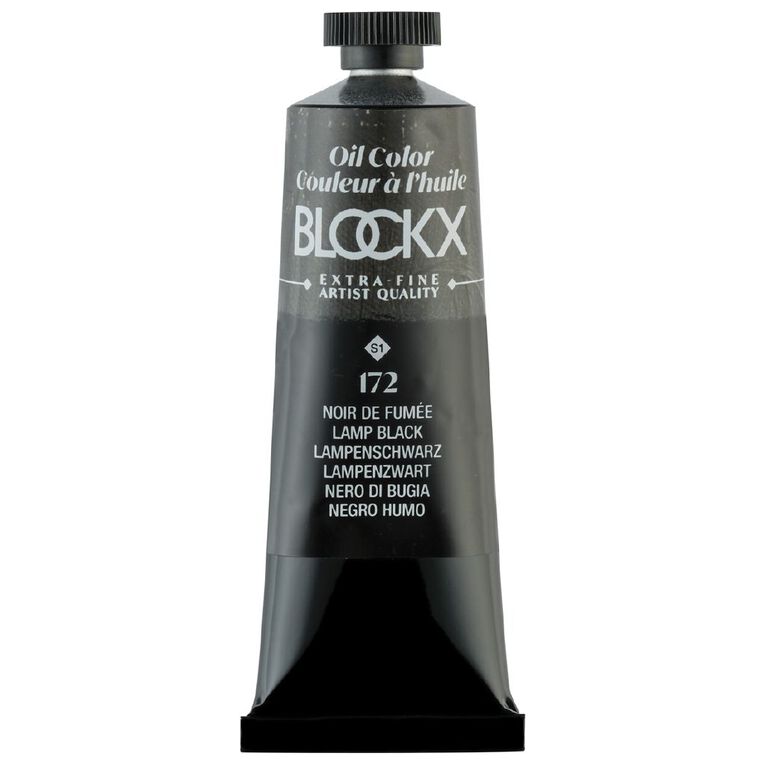 BLOCKX Oil Tube 35ml S1 172 Lamp Black Black, , hi-res