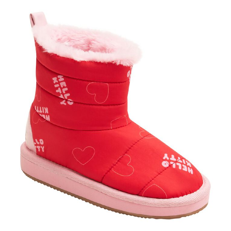 Hello Kitty Senior Kids' Slipper Boots, Red, hi-res