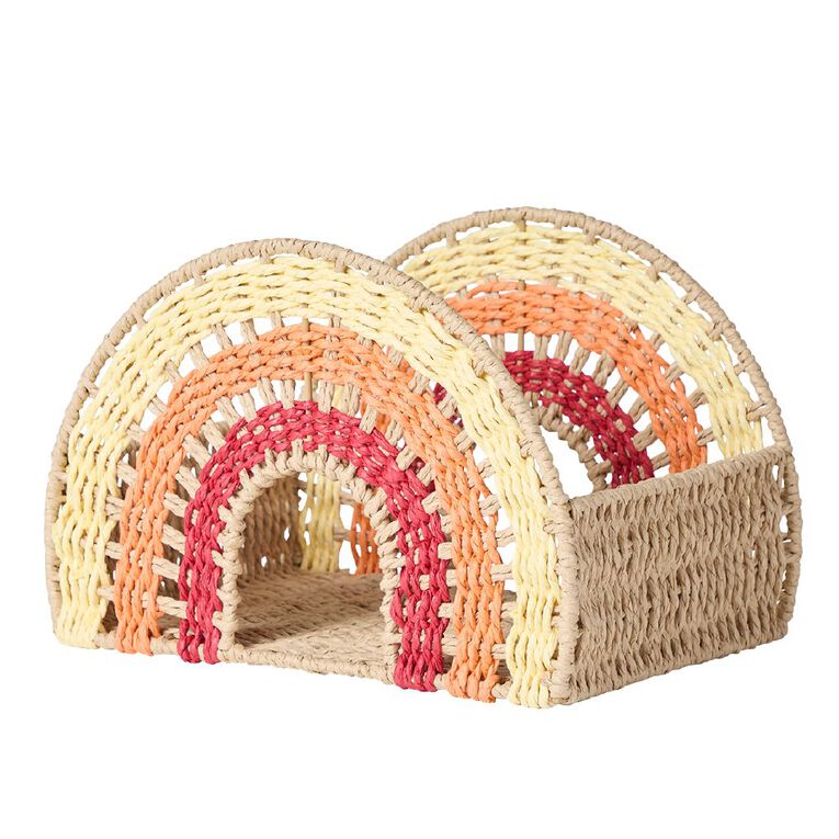 Living & Co Kids Paper Rope Rainbow Basket, , hi-res