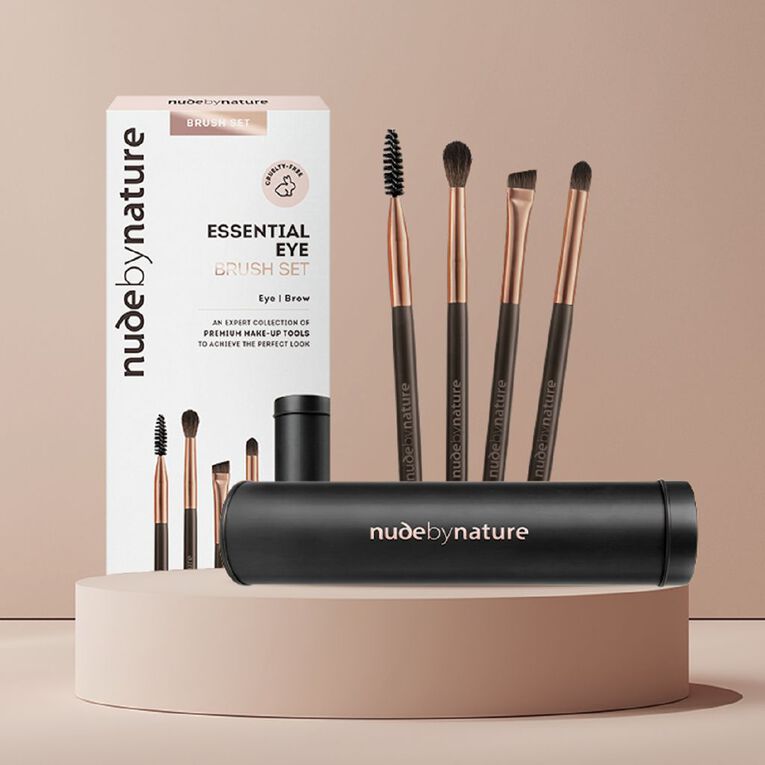 Nude By Nature Essential Eye Brush Set, , hi-res