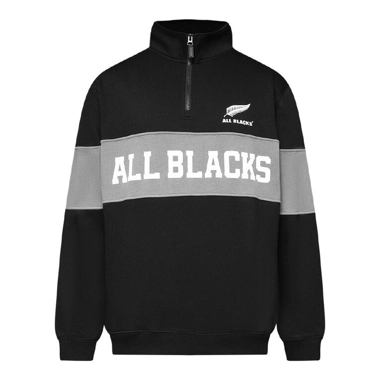 All Blacks Men's 1/4 Zip Sweatshirt, Black, hi-res