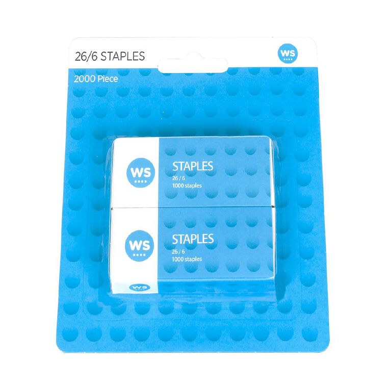WS 26/6 Staples 1000 Piece 2 Pack, , hi-res