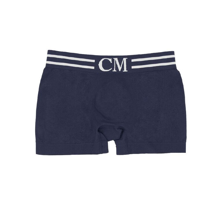 Clio Men's Seamfree Pouch Trunks 2 Pack, Black/Blue, hi-res