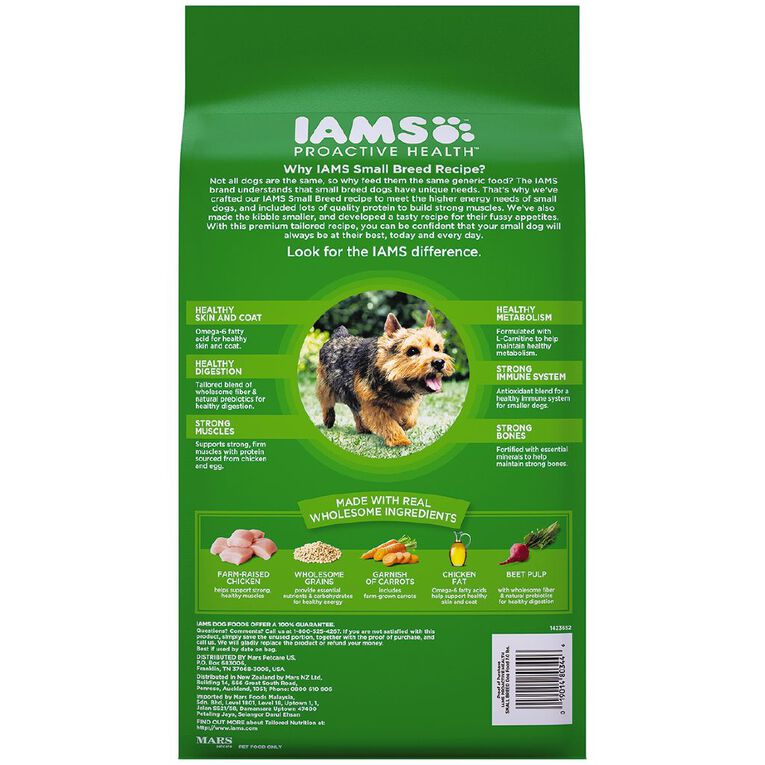 Iams Proactive Breed Adult Dry Dog Food Bag 3.18kg The Warehouse