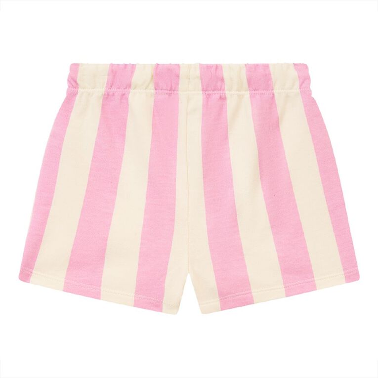 Young Original Toddler Printed Terry Shorts, Pink Mid, hi-res