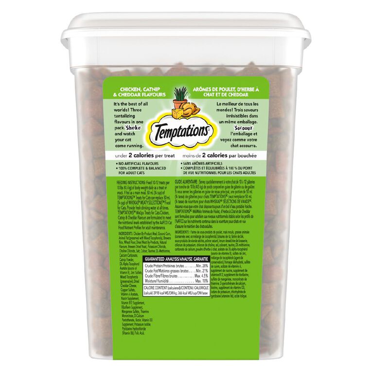 Temptations Mixups Chicken Catnip & Cheddar Tub 454g, , hi-res