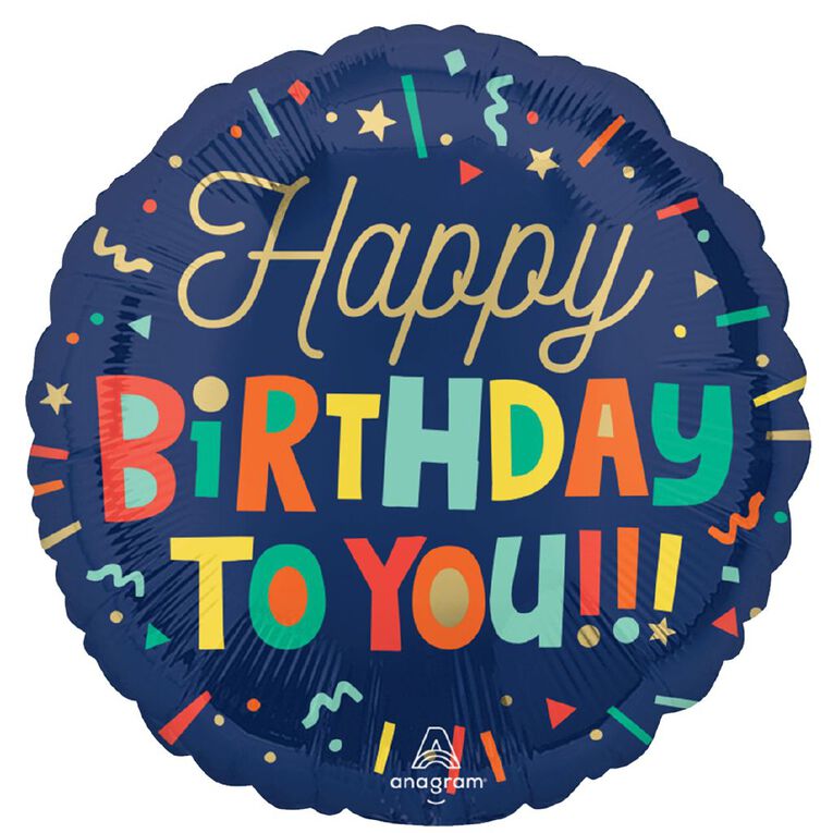 Anagram 45cm Standard Happy Birthday Bright Blocks, , hi-res