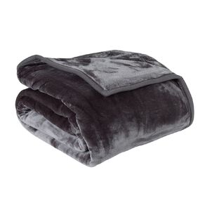 Living & Co 580gsm Mink Feel Blanket Grey King