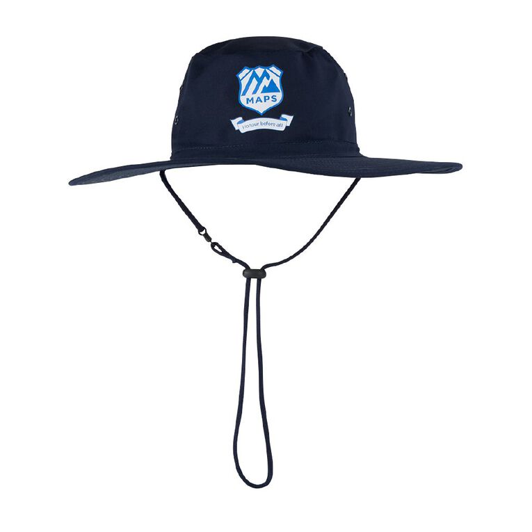 Schooltex Mt Albert School Aussie Hat with Transfer, Navy, hi-res