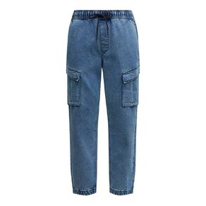 Garage Men's Denim Cargo Joggers