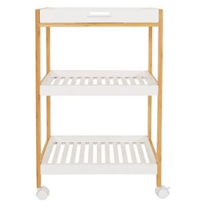 Living & Co Bamboo 3 Tier Trolley