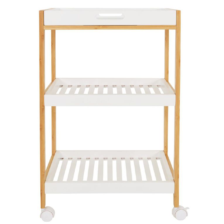 Living & Co Bamboo 3 Tier Trolley, , hi-res