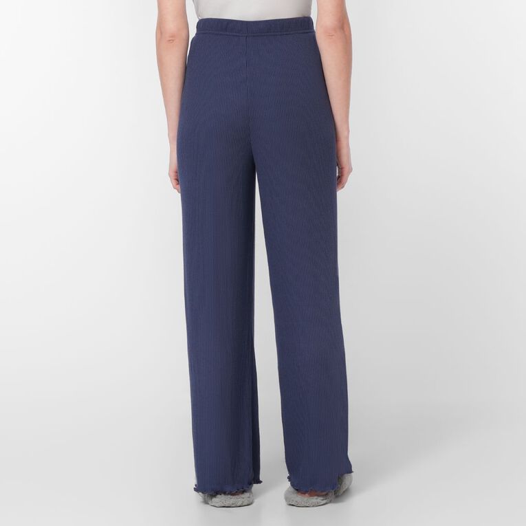 H&H Women's Soft Touch Wideleg Pyjama Pants, Blue Dark, hi-res