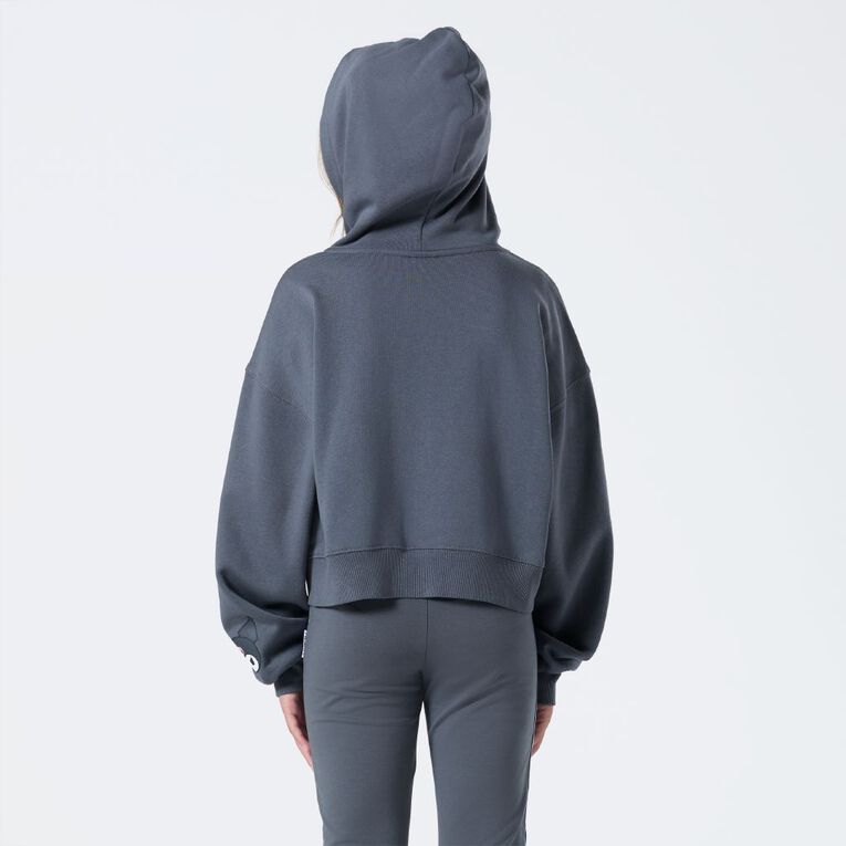 Kuromi Boxy Zip Hoodie, Grey Dark, hi-res