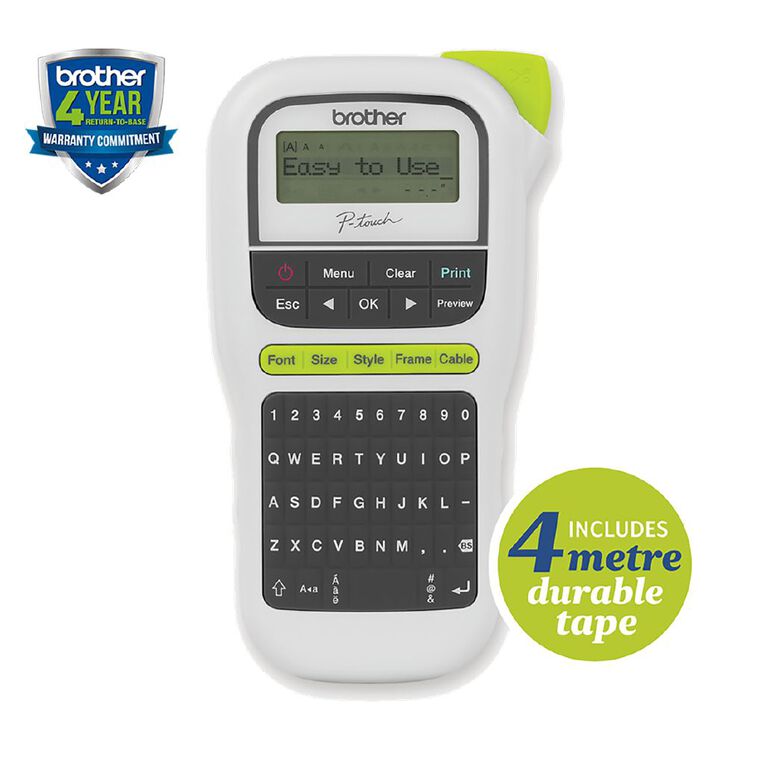 Brother PTH110W P-Touch Label Maker White, , hi-res