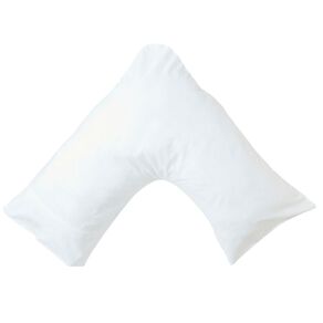 Living & Co Pillowcase U-Shape Washed Cotton White One Size