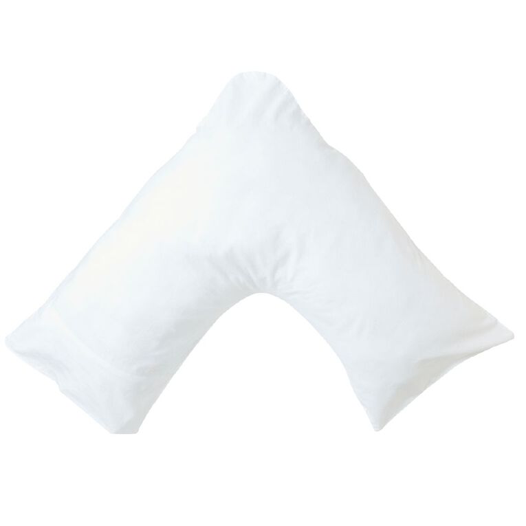 Living & Co Pillowcase U-Shape Washed Cotton White One Size, , hi-res