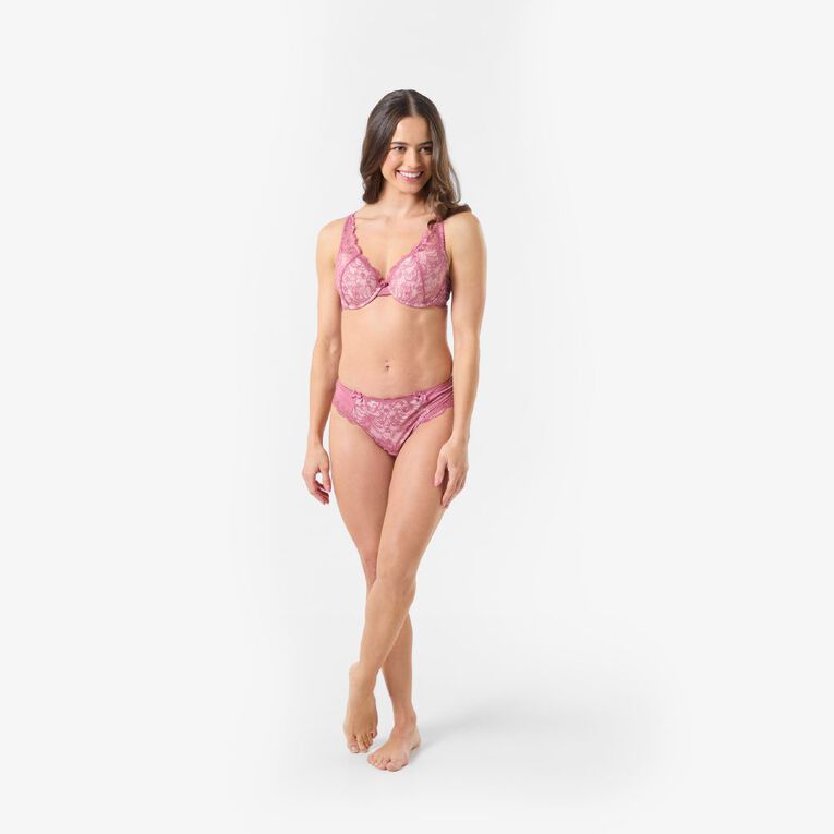 H&H Women's Florence G-string Briefs, Pink Mid, hi-res