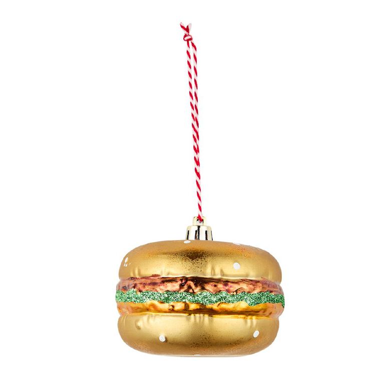 Wonderland Fun Festive Burger 8cm Christmas Tree Decoration, , hi-res