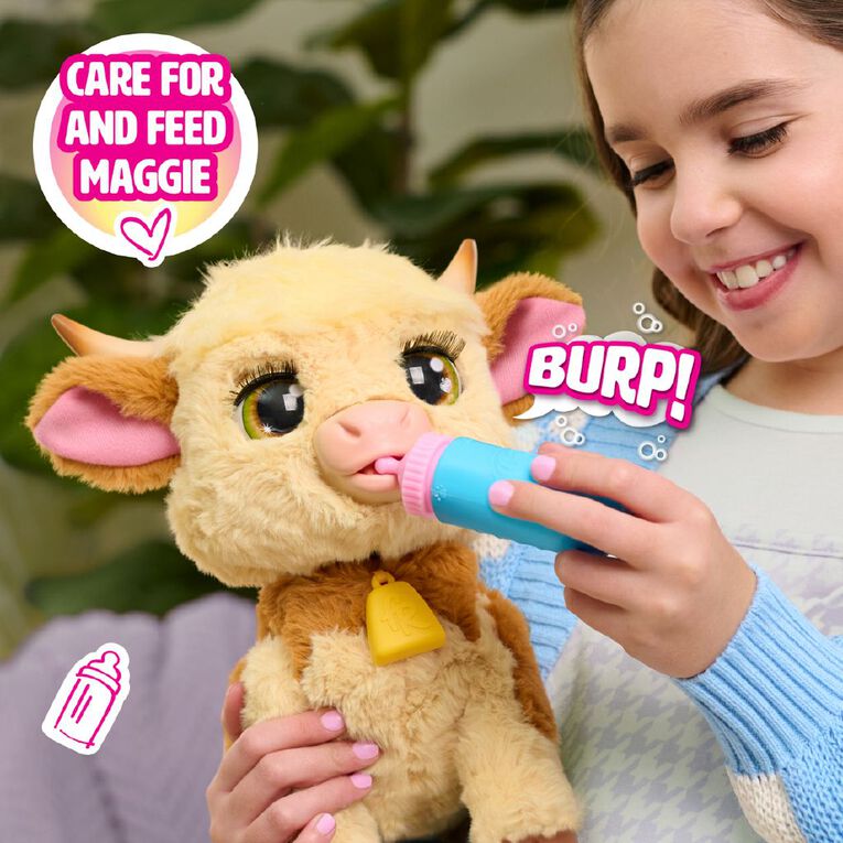 FurReal Maggie the Feed & Follow Cow, , hi-res