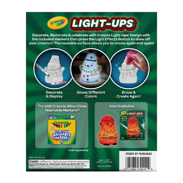 Crayola Light-ups Snowman, , hi-res