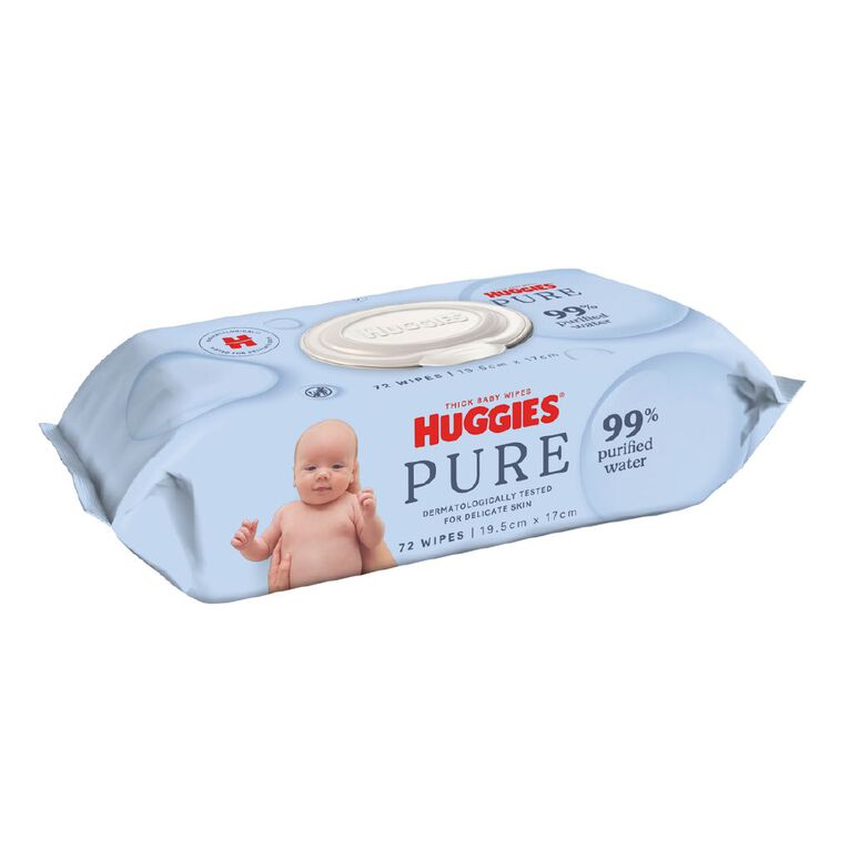 Huggies Thick Baby Wipes 99% Purified Water 72 Pack, , hi-res