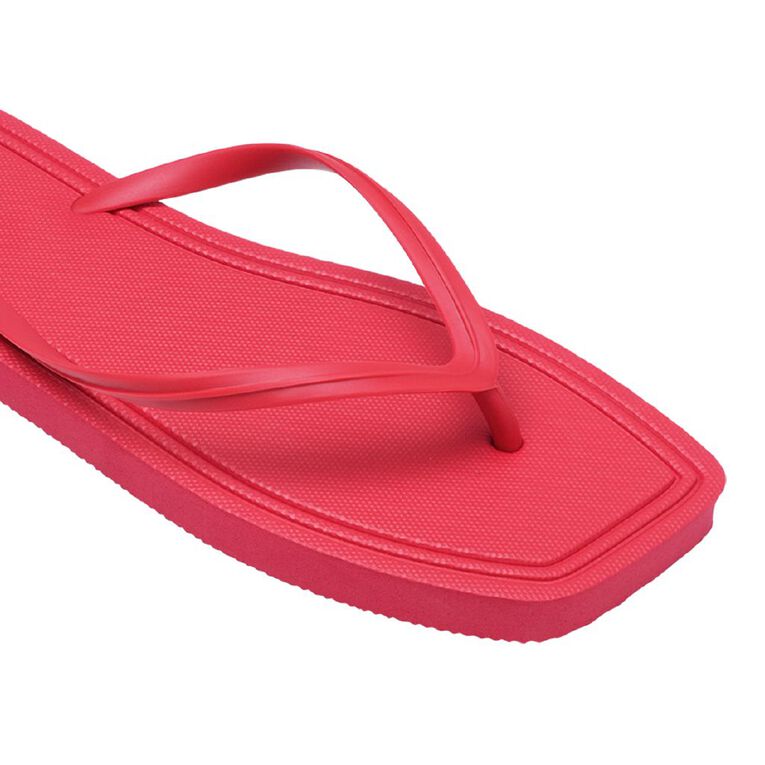 H&H Women's Square Toe Jandal, Red, hi-res