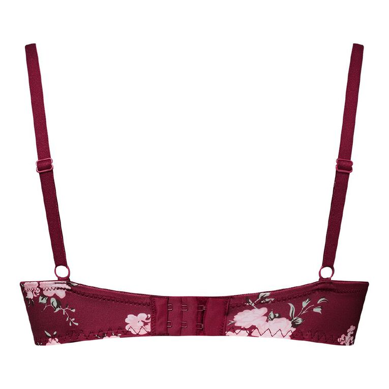 H&H Women's Ivy Lace Underwire Soft Cup Bra, Red Dark, hi-res