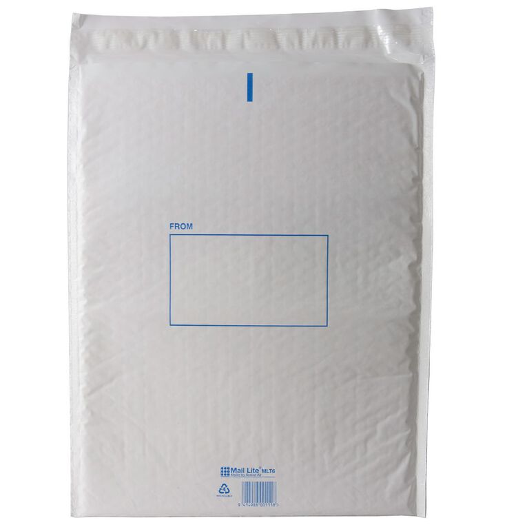 Sealed Air Mail Bag Size 6 Lite 325mm x 405mm White, , hi-res