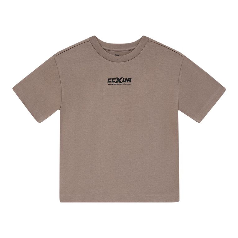 Young Original Short Sleeve Urban Academy Heavy Weight Boxy Tee, Brown Mid, hi-res
