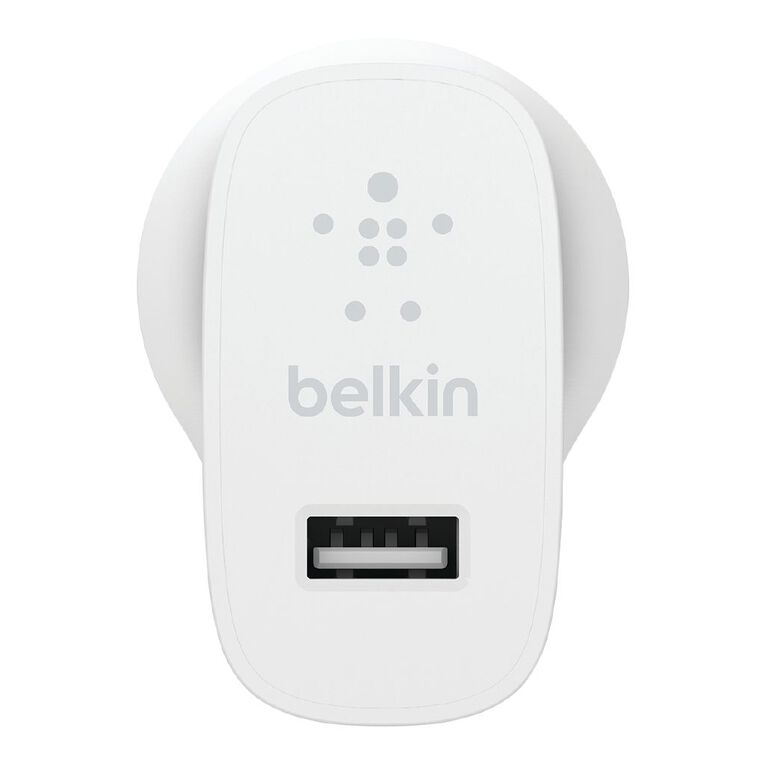 Belkin BoostCharge 12W Single Port USB-A Wall Charger White, , hi-res