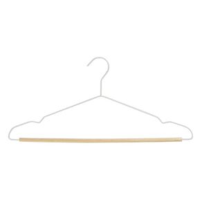 Living & Co Wire & Wood Coat Hanger White 6 Pack