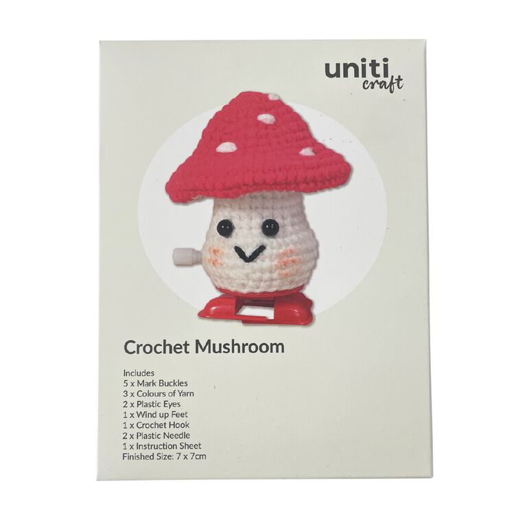 Uniti Craft Adults Crochet Kit Mushroom, , hi-res