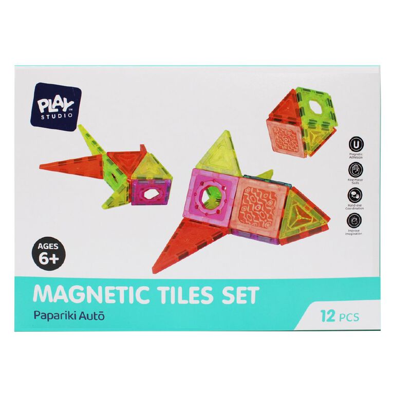 Play Studio Magnetic Tiles 12 Piece Set, , hi-res