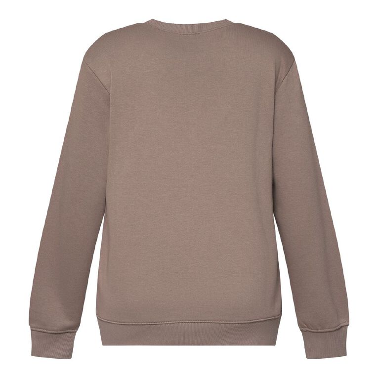 H&H Women's Classic Crew Sweatshirt, Brown Light, hi-res