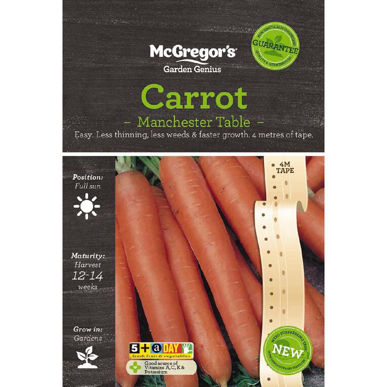 McGregor's Carrot Manchester Table Seed Tape, , hi-res