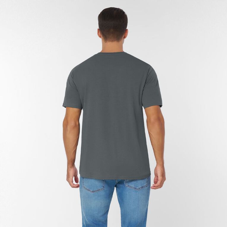 H&H Men's Regular Fit Plain Tee, Grey Dark Stormyweat, hi-res
