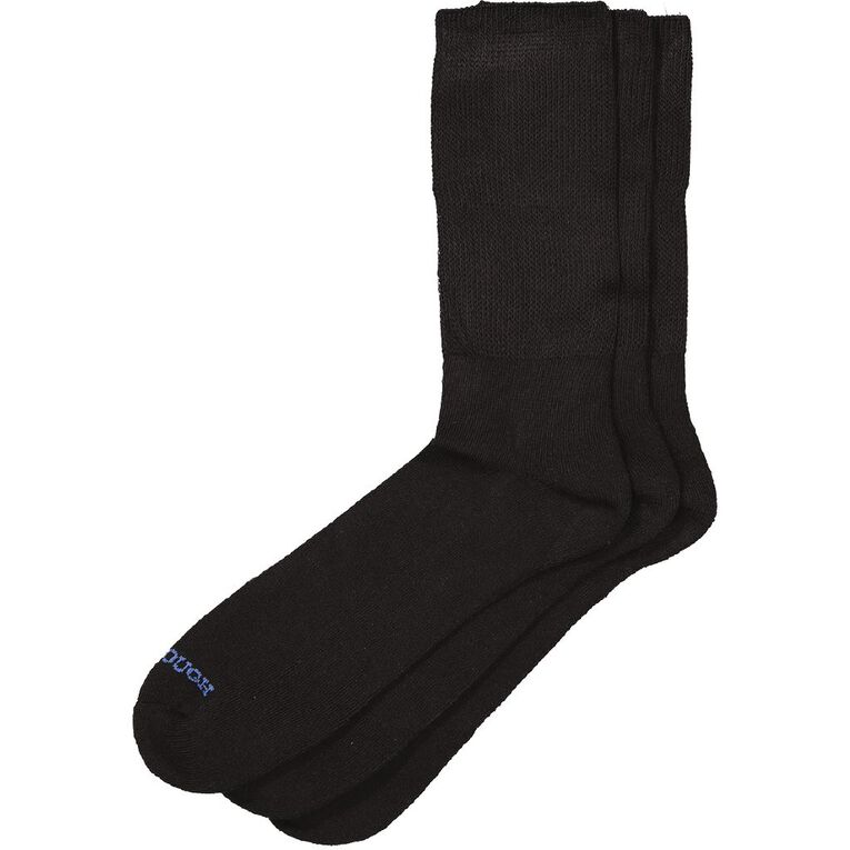 Darn Tough Men's Comfort Crew Health Socks 3 Pack, Black, hi-res