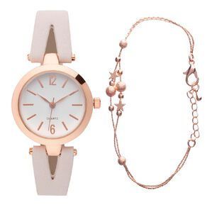 Young Original Teens' Analogue Split Strap Watch & Bracelet Set