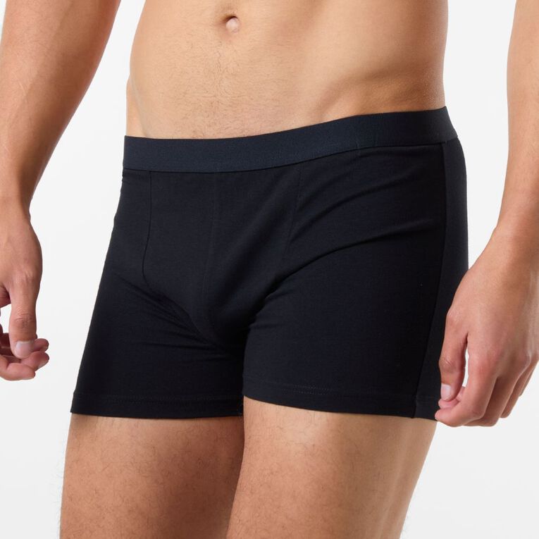 H&H Men's Trunks 3 Pack, Black, hi-res