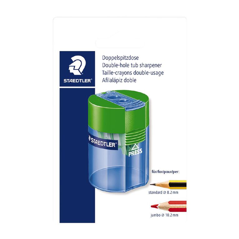 Staedtler Double Hole Tub Sharpener Assorted, , hi-res