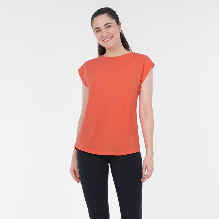 Active Intent Women's Crew Neck Tee, Red Mid, hi-res