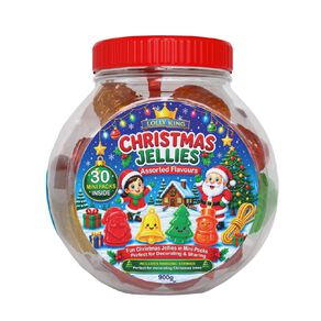 Lolly King Christmas Jellies Assorted Flavours 900G