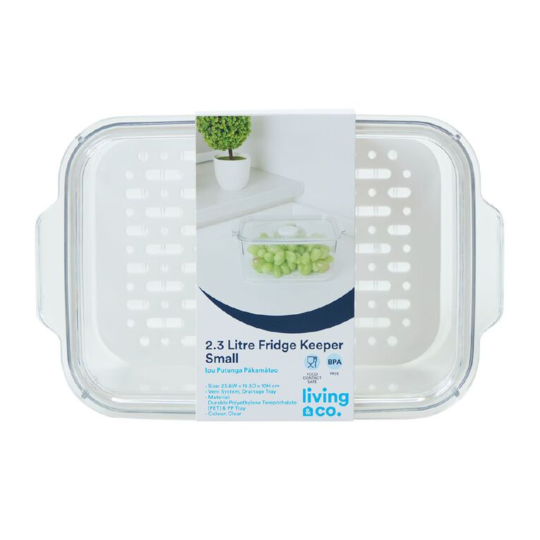 Living & Co L&C Fridge Keeper Clear 2.3 Litre, , hi-res