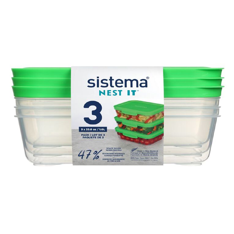 Sistema Nest It Meal Prep 1L 3 Pack, , hi-res