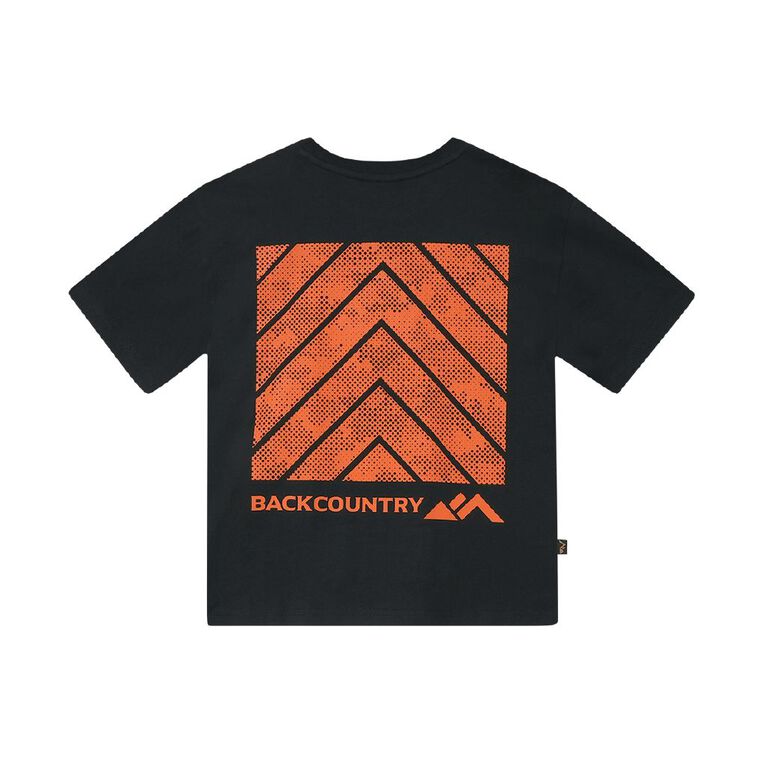 Back Country Kids' Bold Printed Tee, Black/ORN, hi-res