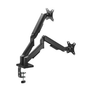 Bracom Gas Spring Dual Monitor Arm with USB Ports Black
