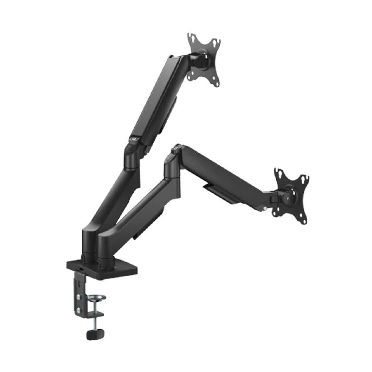 Bracom Gas Spring Dual Monitor Arm with USB Ports Black, , hi-res